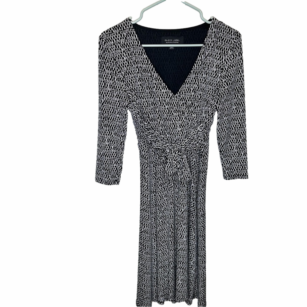 Evan Picone Black & White Dress Size 2